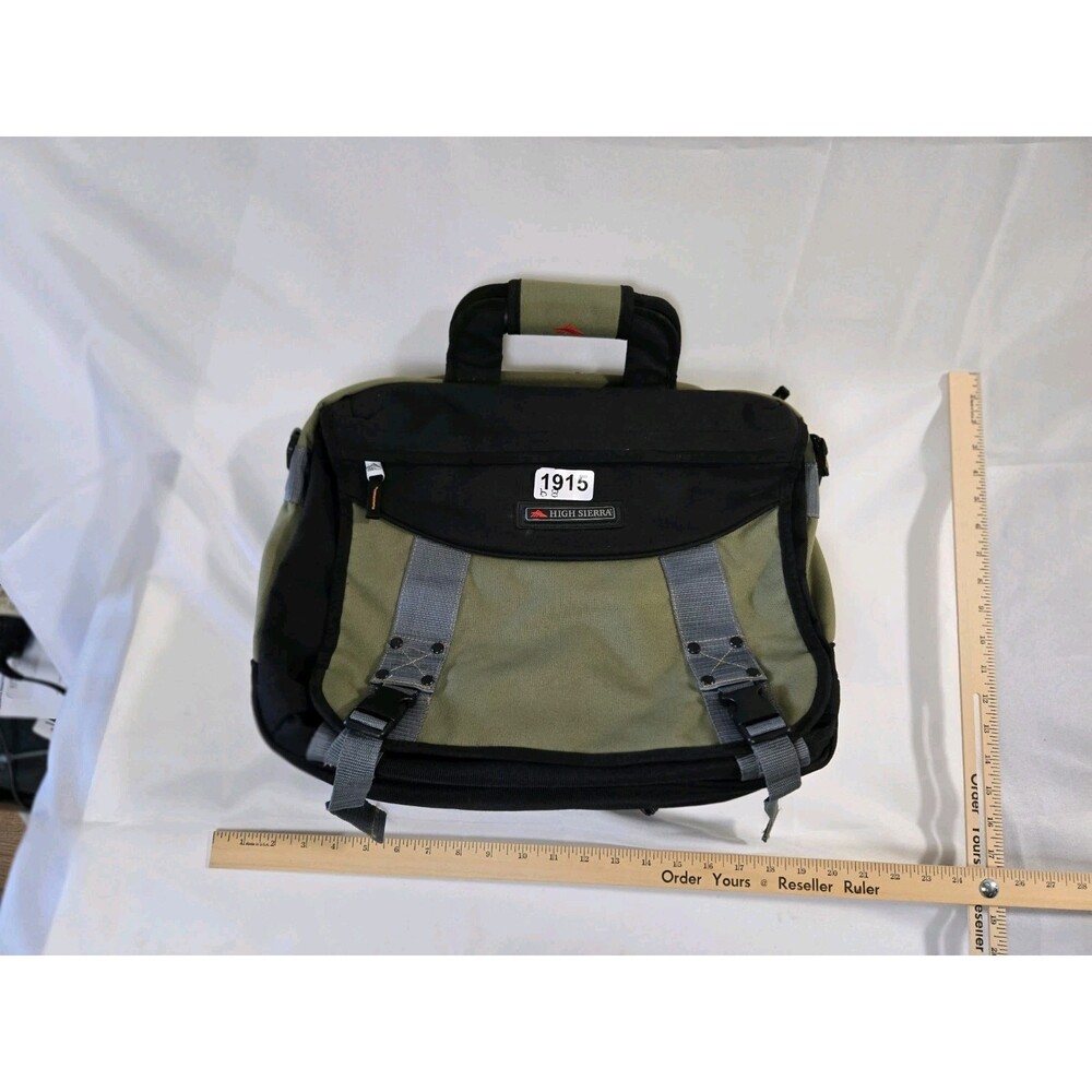 High Sierra Computer Case Laptop Shoulder Bag-Olive Green & Black